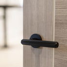 Millhouse Brass Stephenson Knurled Lever Door Handle on 5mm Slimline Round Rose