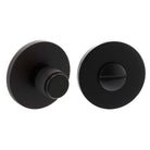 Millhouse Brass Knurled WC Turn and Release on 5mm Slimline Round Rose - Matt Black