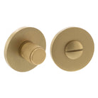 Millhouse Brass Knurled WC Turn and Release on 5mm Slimline Round Rose - Satin Brass