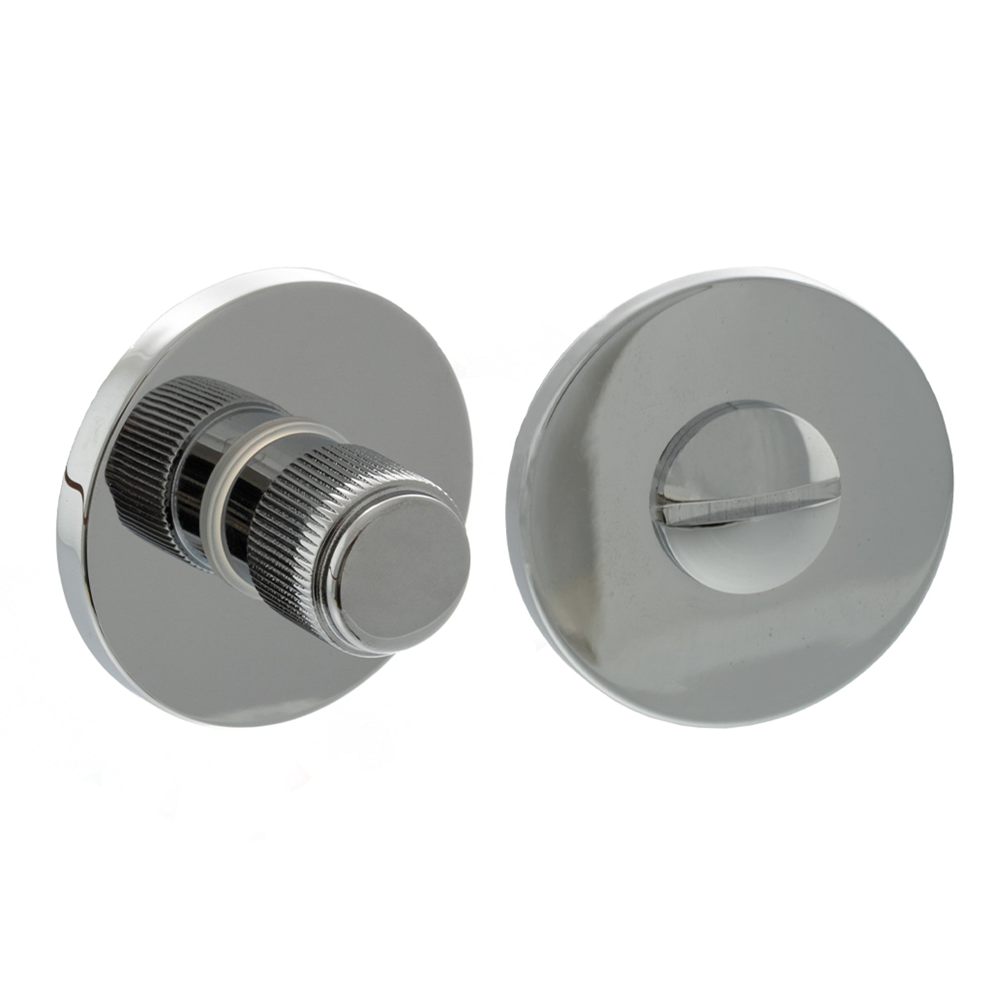 Millhouse Brass Linear WC Turn and Release on 5mm Slimline Round Rose - Polished Chrome