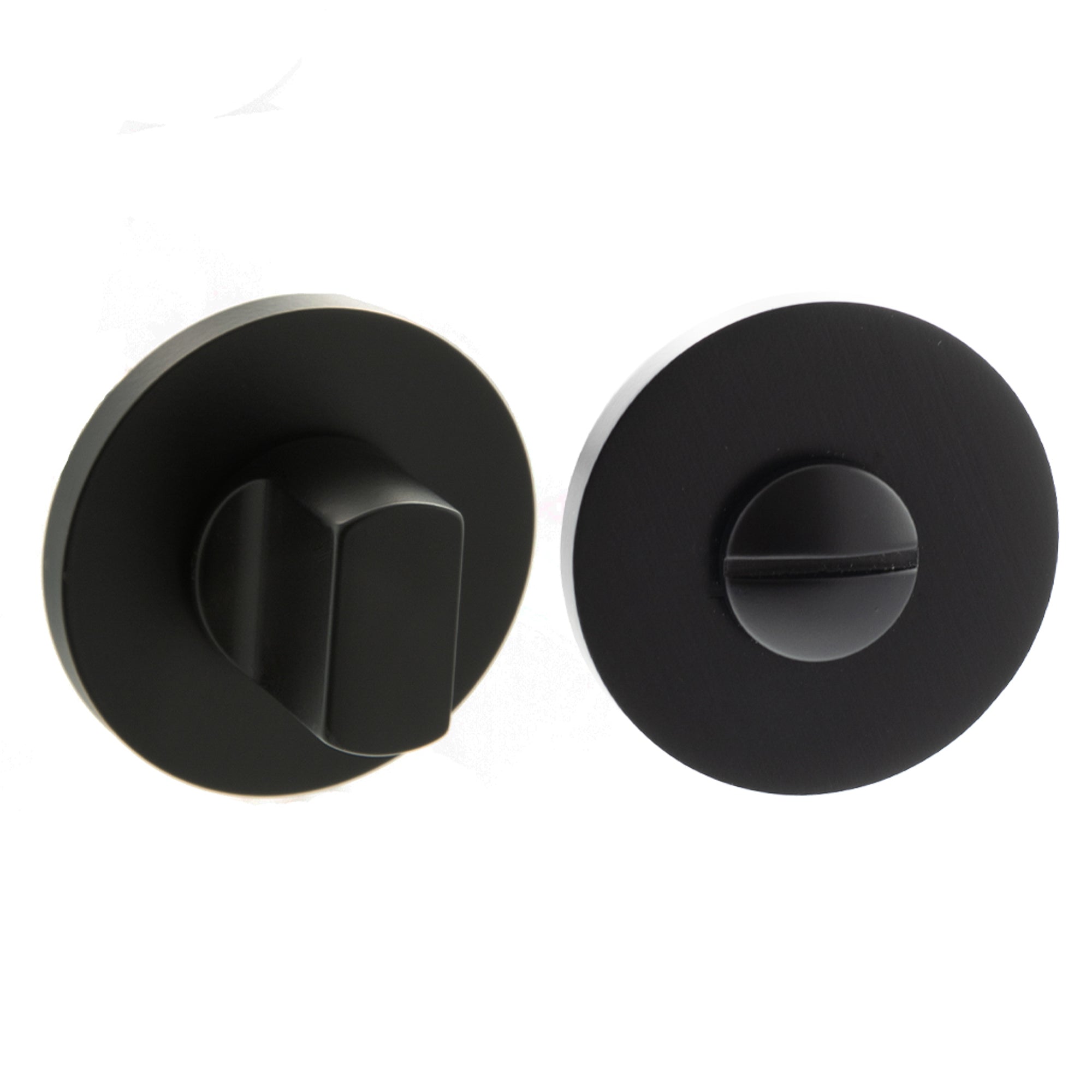 Millhouse Brass WC Turn and Release on 5mm Slimline Round Rose - Matt Black