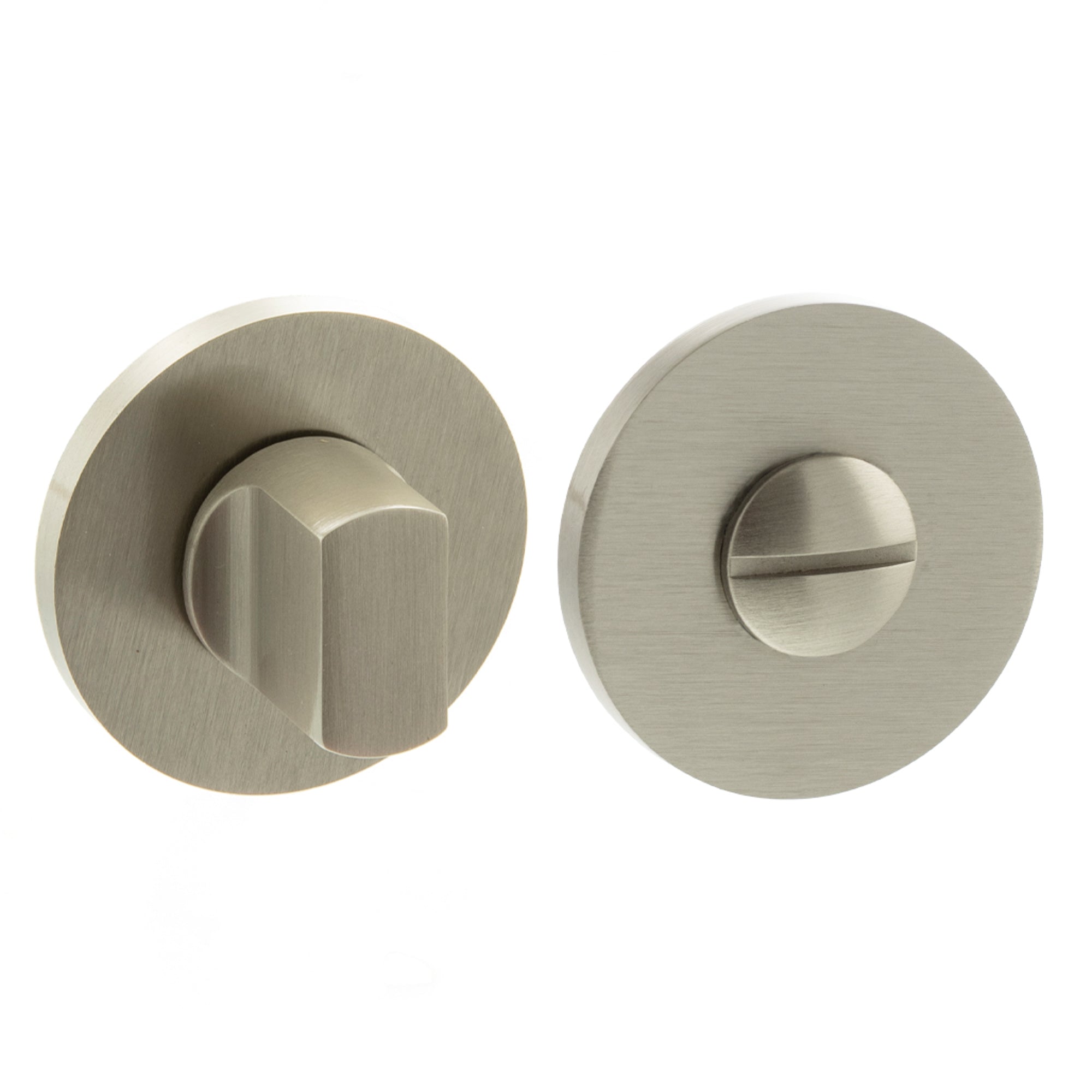 Millhouse Brass WC Turn and Release on 5mm Slimline Round Rose - Satin Nickel