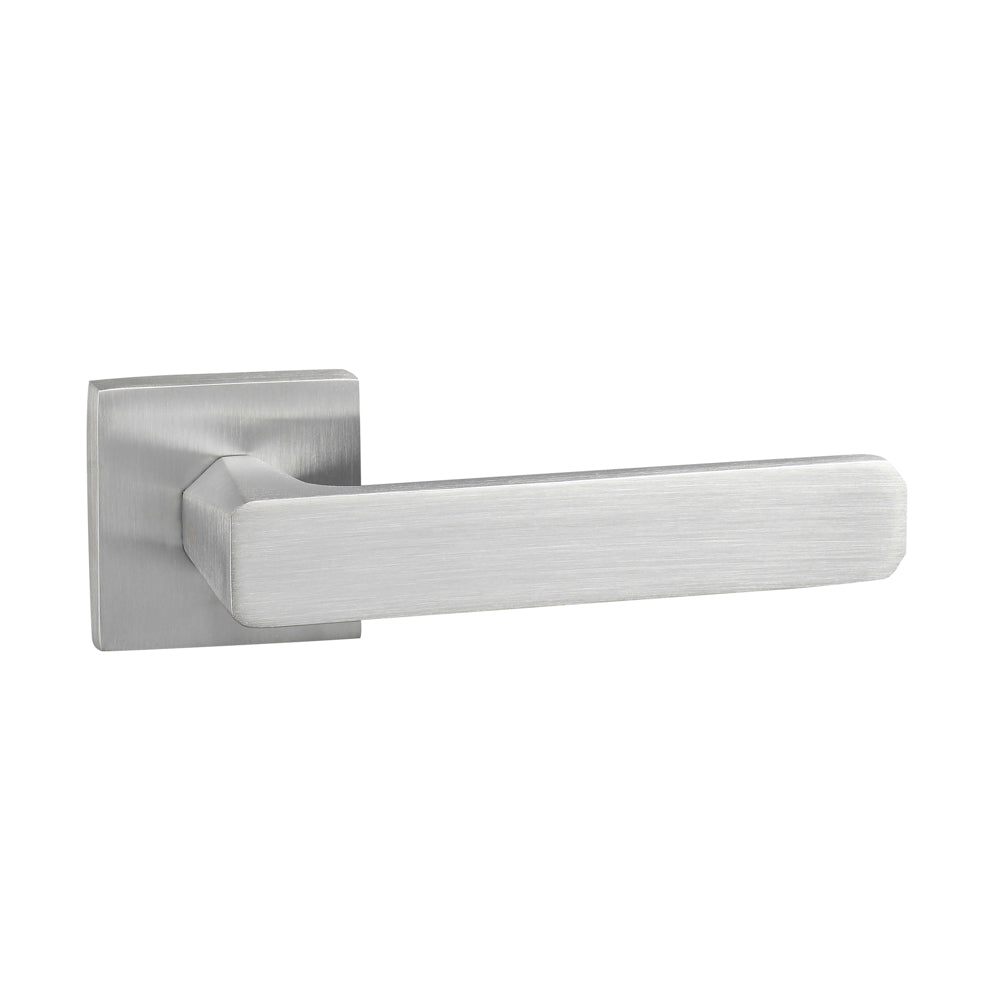 Oro & Oro Galassia Lever Door Handle on Square Rose - Satin Chrome
