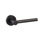 Oro & Oro Stradi Lever Door Handle on Round Rose - Matt Black