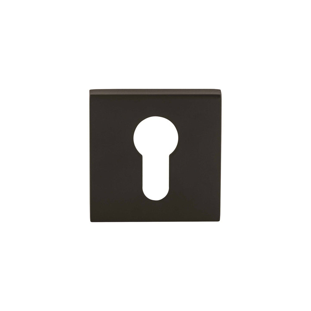 Oro & Oro Euro Escutcheons on Square Rose - Matt Black
