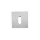 Oro & Oro Key Escutcheons on Square Rose - Satin Chrome