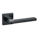 Oro & Oro Alba Lever Door Handle on Square Rose - Matt Black