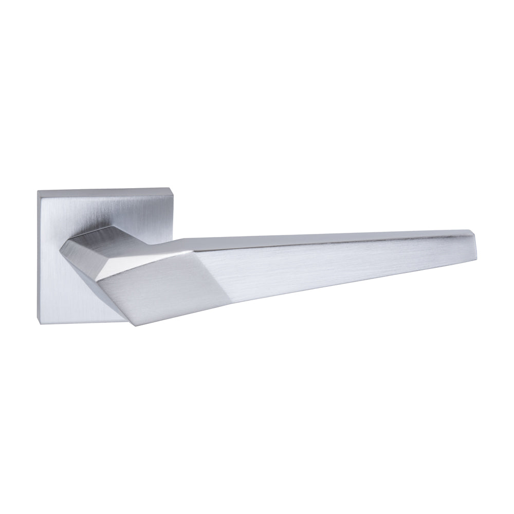Oro & Oro Skywalker Lever Door Handle on Square Rose - Satin Chrome