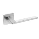 Oro & Oro Sienna Lever Door Handle on Square Rose - Satin Chrome