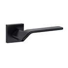 Oro & Oro Frana Lever Door Handle on Square Rose - Matt Black