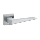 Oro & Oro Ivy Lever Door Handle on Square Rose - Satin Chrome