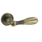 Old English Cambridge Lever Door Handle on Round Rose - Matt Antique Brass