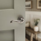 Old English Colchester Lever Door Handle on Round Rose