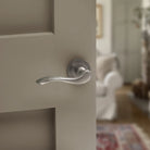 Old English Warwick Lever Door Handle on Round Rose