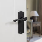 Old English Warwick WC Lever Door Handle on Backplate