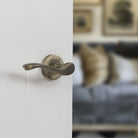 Old English Warwick Lever Door Handle on Round Rose