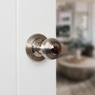 Old English Ripon Solid Brass Reeded Mortice Knob on Concealed Fix Rose