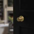 Old English Ripon Solid Brass Reeded Mortice Knob on Concealed Fix Rose