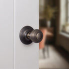 Old English Ripon Solid Brass Reeded Mortice Knob on Concealed Fix Rose