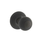 Old English Ripon Solid Brass Reeded Mortice Knob on Concealed Fix Rose - Urban Dark Bronze