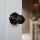 Old English Ripon Solid Brass Reeded Mortice Knob on Concealed Fix Rose