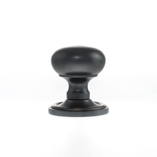 Old English Harrogate Solid Brass Mushroom Mortice Knob on Concealed Fix Rose