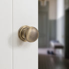 Old English Harrogate Solid Brass Mushroom Mortice Knob on Concealed Fix Rose