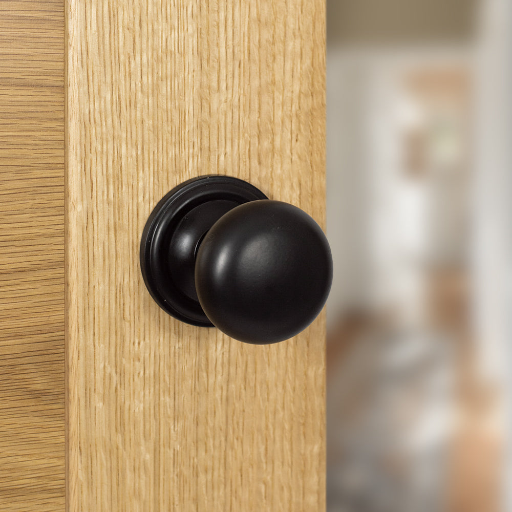 Old English Harrogate Solid Brass Mushroom Mortice Knob on Concealed Fix Rose