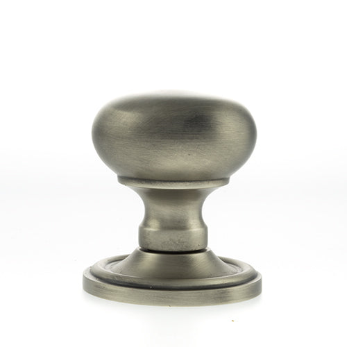 Old English Harrogate Solid Brass Mushroom Mortice Knob on Concealed Fix Rose