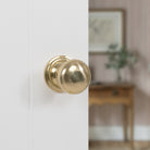 Old English Harrogate Solid Brass Mushroom Mortice Knob on Concealed Fix Rose