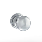 Old English Harrogate Solid Brass Mushroom Mortice Knob on Concealed Fix Rose - Polished Chrome