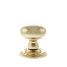Old English Harrogate Solid Brass Mushroom Mortice Knob on Concealed Fix Rose