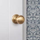 Old English Harrogate Solid Brass Mushroom Mortice Knob on Concealed Fix Rose