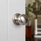 Old English Harrogate Solid Brass Mushroom Mortice Knob on Concealed Fix Rose