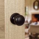 Old English Harrogate Solid Brass Mushroom Mortice Knob on Concealed Fix Rose