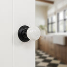 Old English Skipton Porcelain White Crackle Door Knob on Face Fix Rose