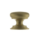 Old English Lincoln Solid Brass Victorian Knob 38mm on Concealed Fix - Satin Brass