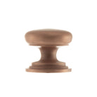 Old English Lincoln Solid Brass Victorian Knob 38mm on Concealed Fix - Urban Satin Copper