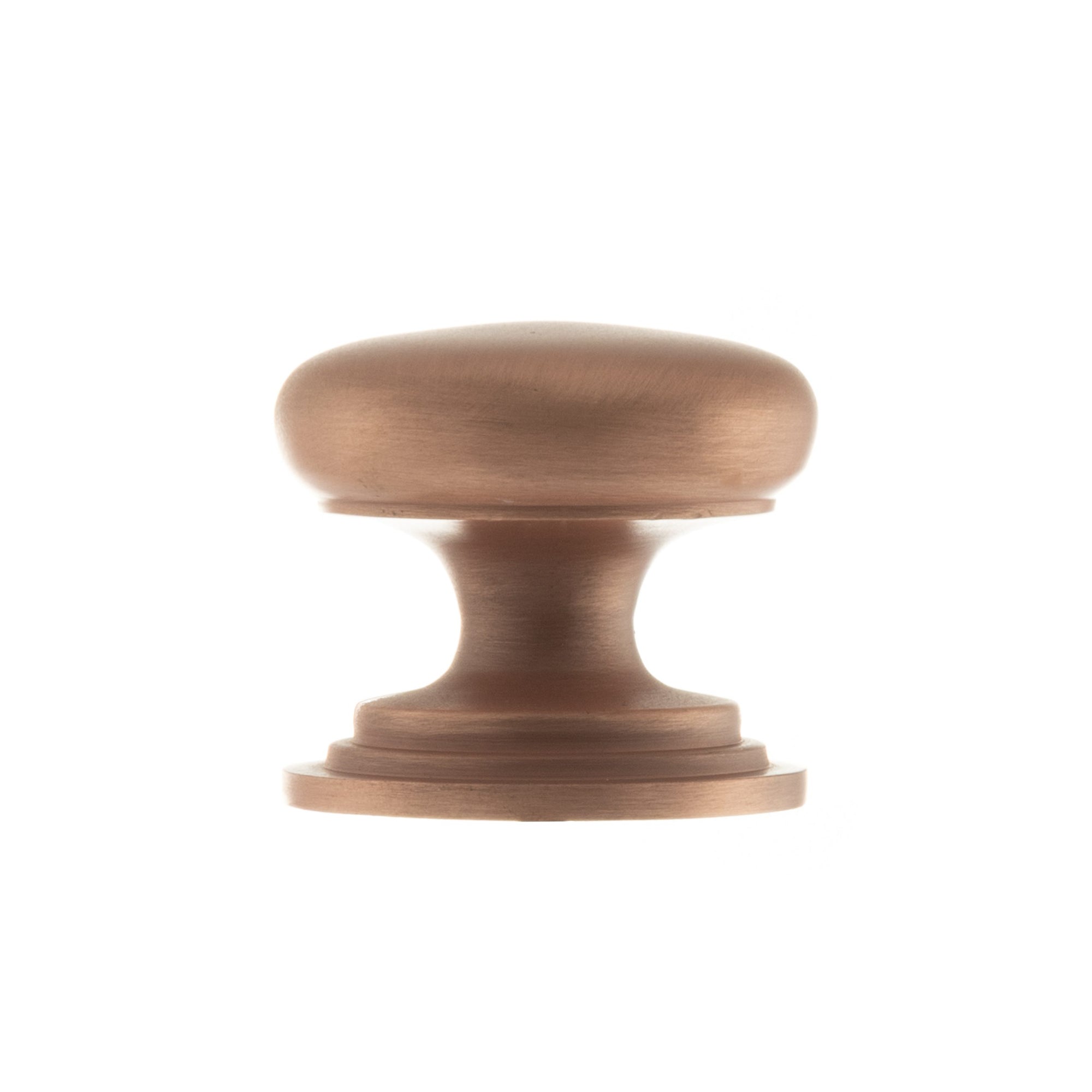 Old English Lincoln Solid Brass Victorian Knob 38mm on Concealed Fix - Urban Satin Copper