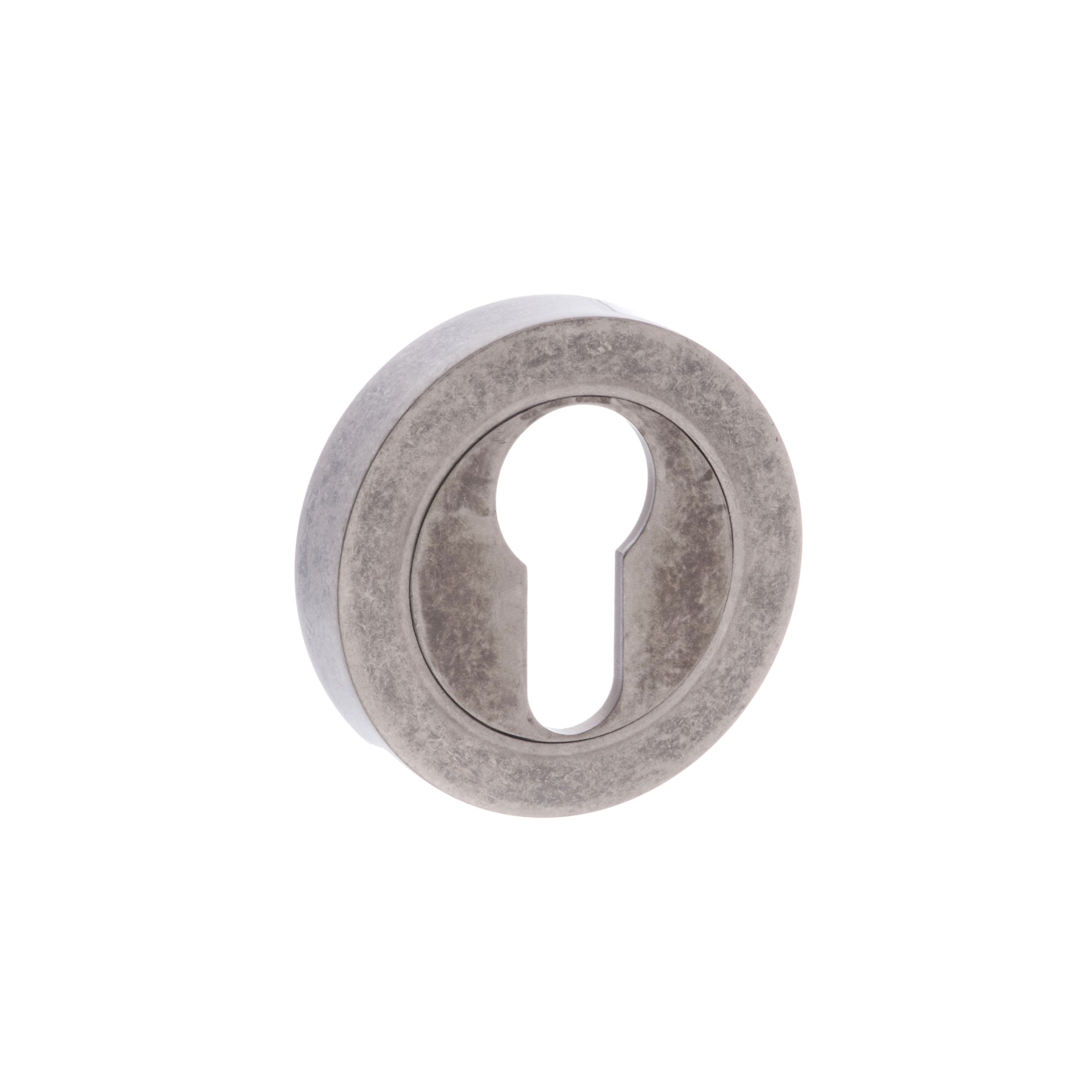 Old English Euro Escutcheons - Distressed Silver