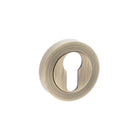Old English Euro Escutcheons - Matt Antique Brass