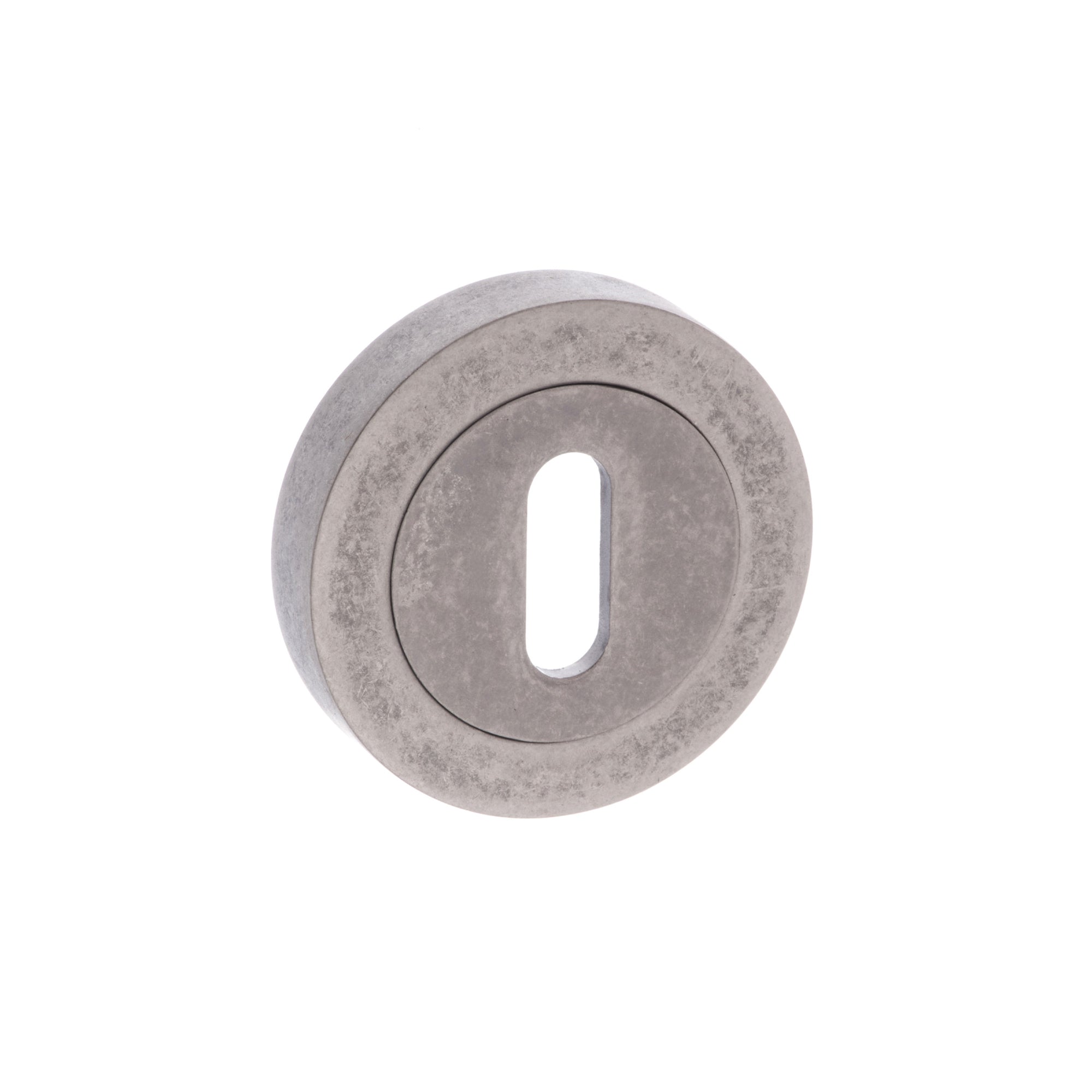 Old English Key Escutcheons - Distressed Silver