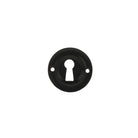 Old English Solid Brass Open Key Hole Escutcheons - Matt Black