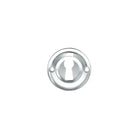 Old English Solid Brass Open Key Hole Escutcheons - Polished Chrome