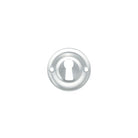 Old English Solid Brass Open Key Hole Escutcheons - Satin Chrome