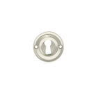 Old English Solid Brass Open Key Hole Escutcheons - Satin Nickel