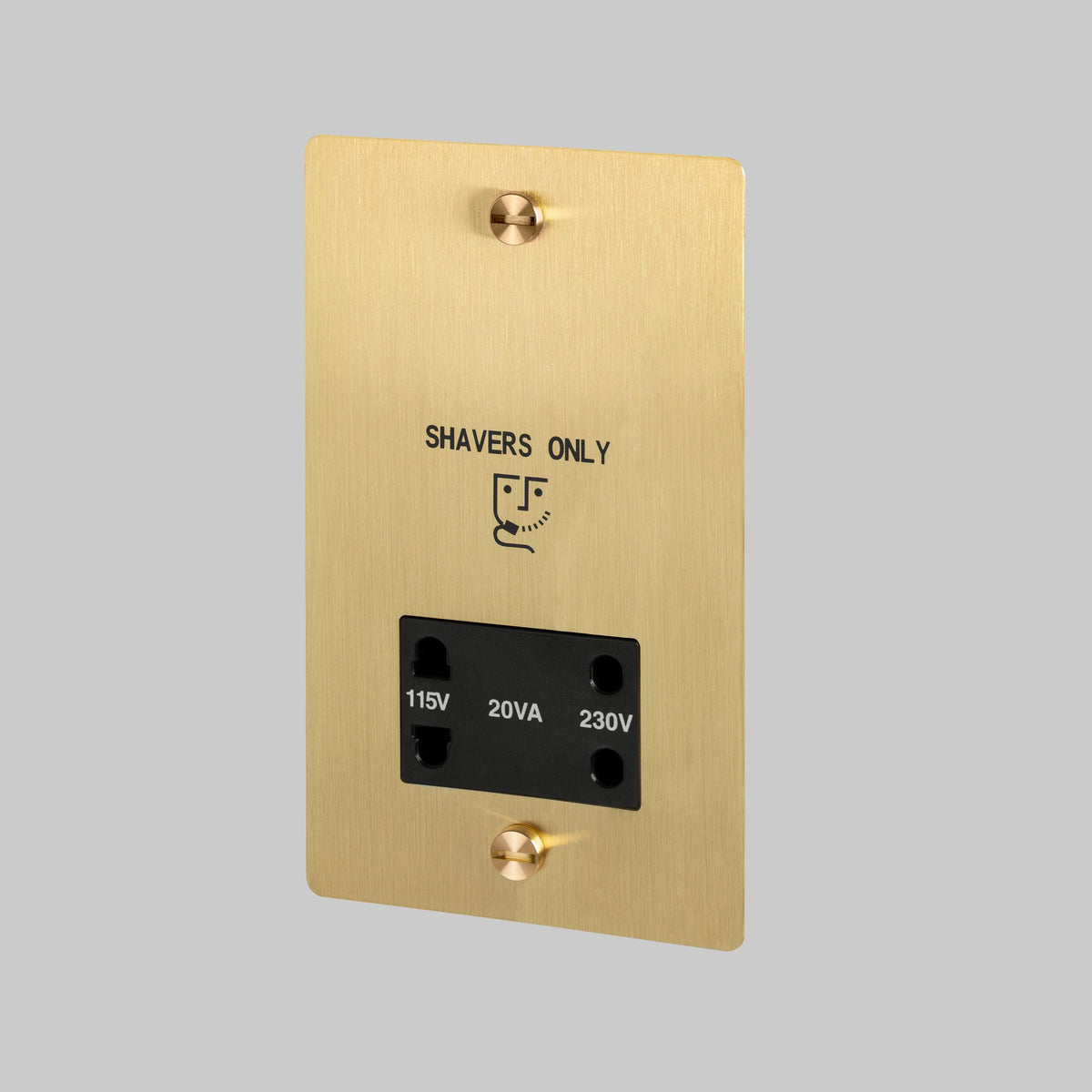 SHAVER SOCKET / BRASS – Courtyard Architectural Hardware