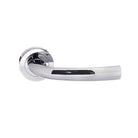 STATUS Nevada Lever Door Handle on Round Rose - Polished Chrome