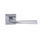 STATUS California Lever Door Handle on Square Rose - Satin Chrome