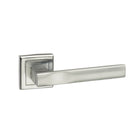 STATUS Kansas Lever Door Handle on Square Rose - Satin Chrome